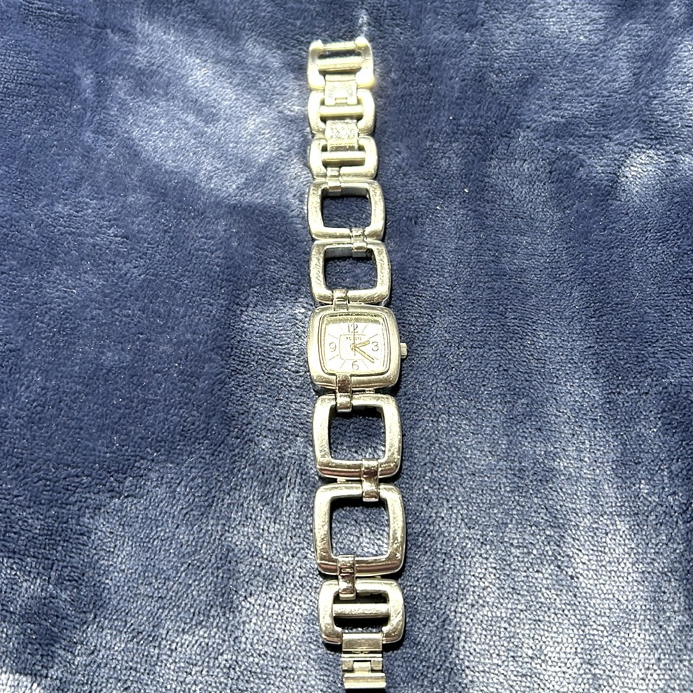 Fossil Silver Plated Square Face Bracelet Watch